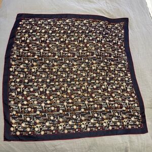 Y2K Millennium Themed Silk Scarf Alynn Made in Korea 35x35